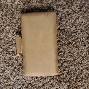 Suede clutch